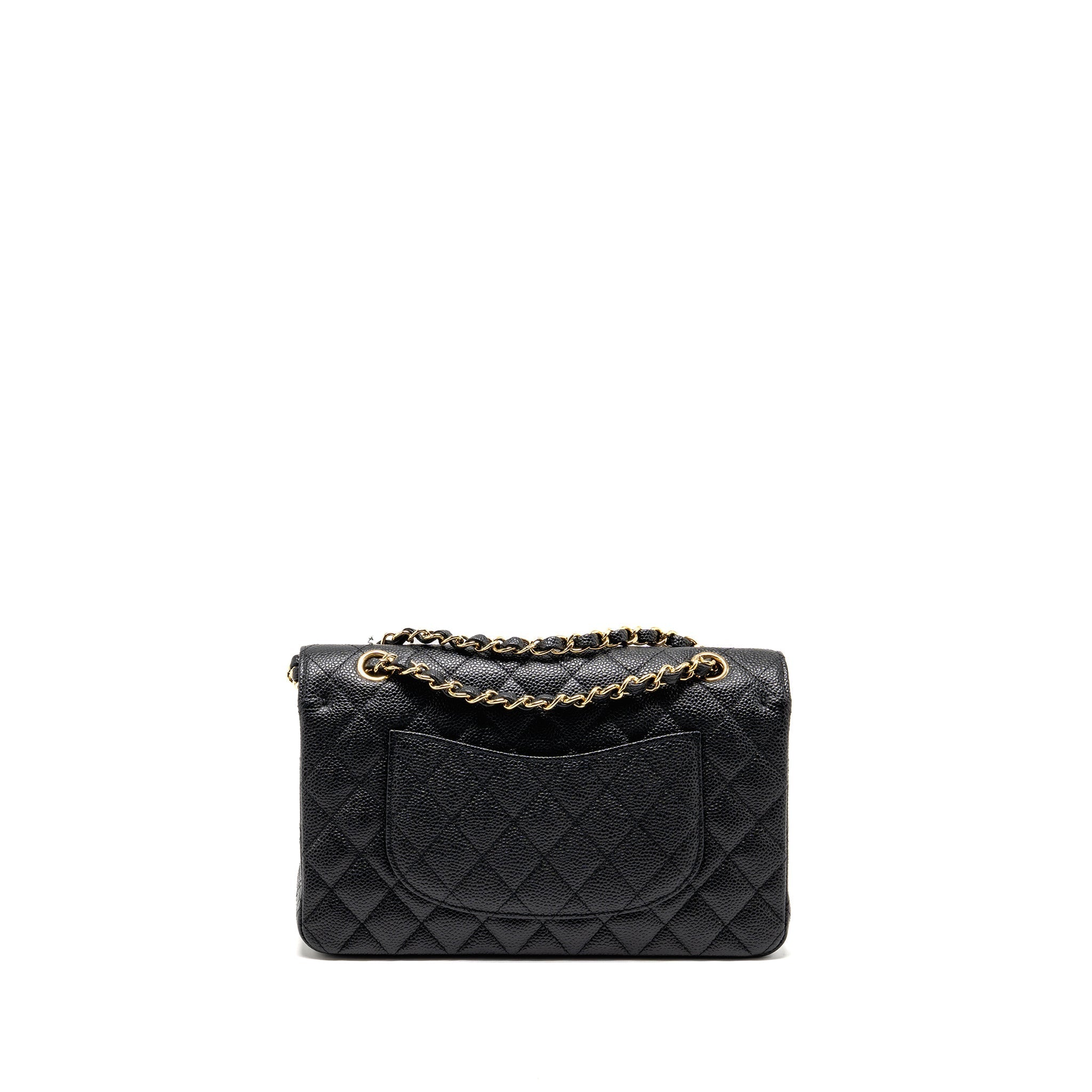 CHANEL MEDIUM CLASSIC DOUBLE FLAP BAG CAVIAR BLACK GHW