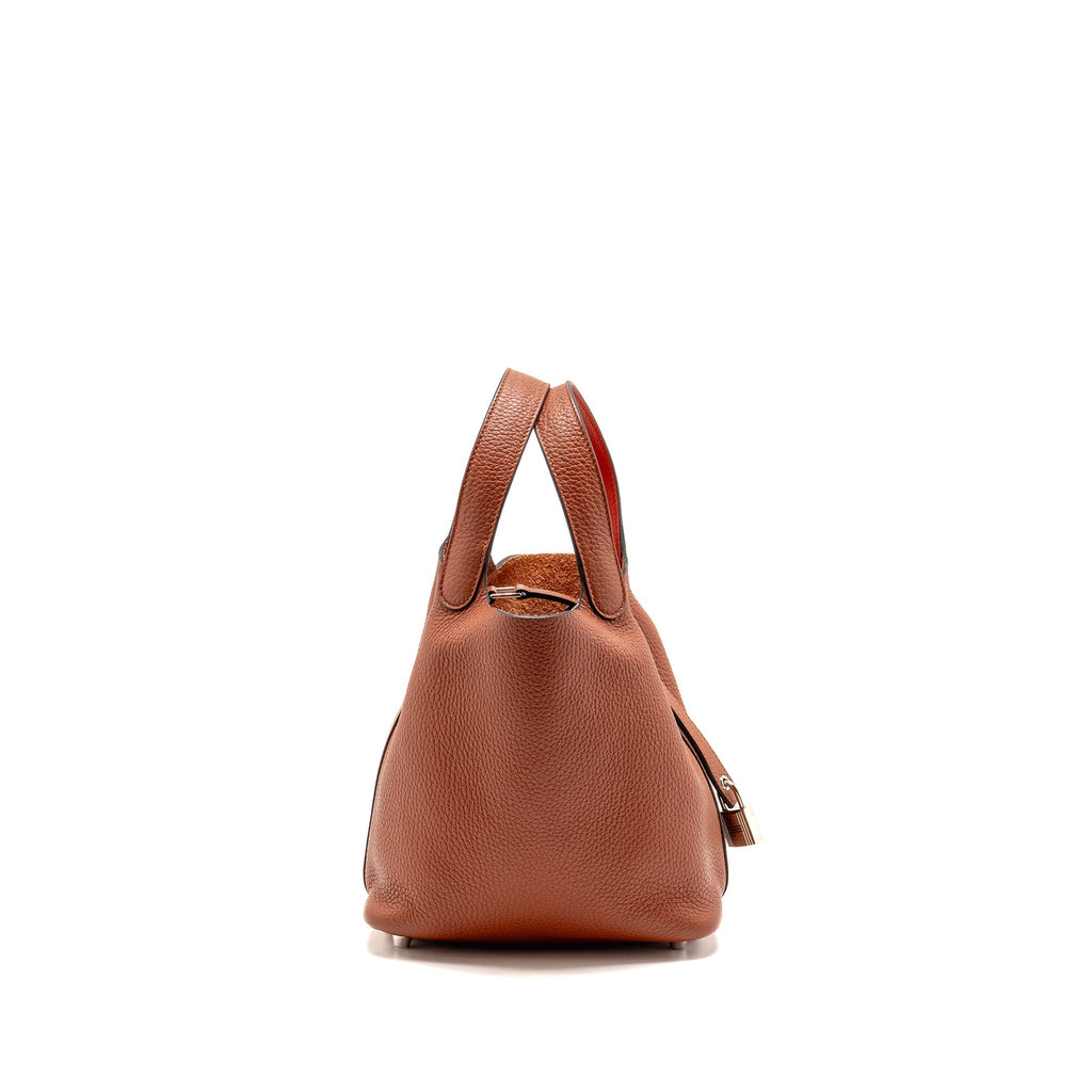 HERMES PICOTIN 18 LOCK BAG CLEMENCE CUIVRE/CAPUCINE SHW