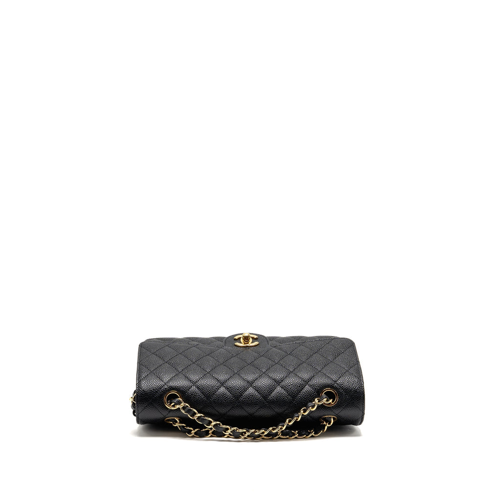 CHANEL MEDIUM CLASSIC DOUBLE FLAP BAG CAVIAR BLACK GHW