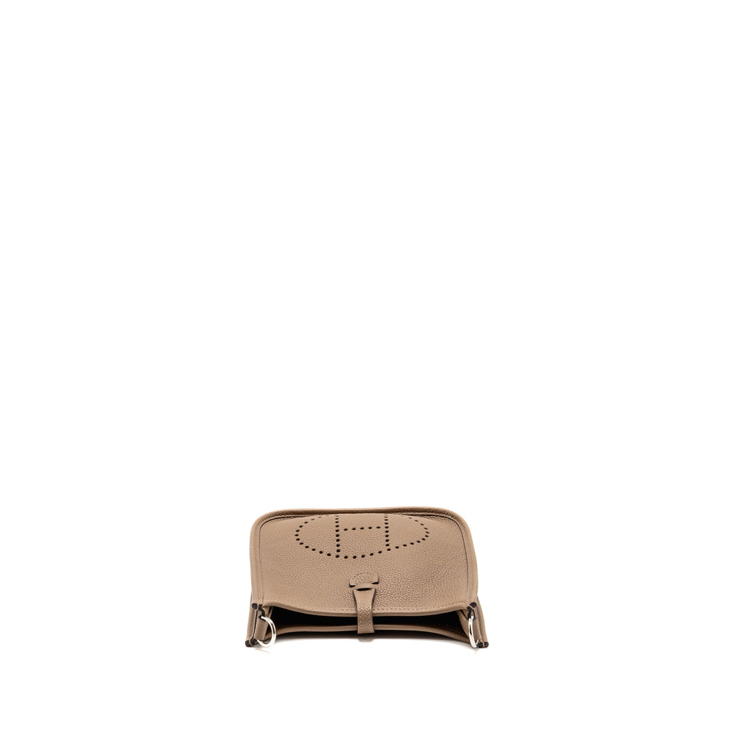 HERMES MINI EVELYNE CLEMENCE BEIGE MARFA / MULTICOLOR SHOULDER STRAP SHW
