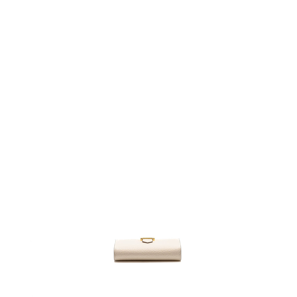 HERMES BEARN CARD HOLDER CHÈVRE MYSORE GOATSKIN NATA GHW