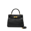 HERMES KELLY 28 TOGO BLACK GHW