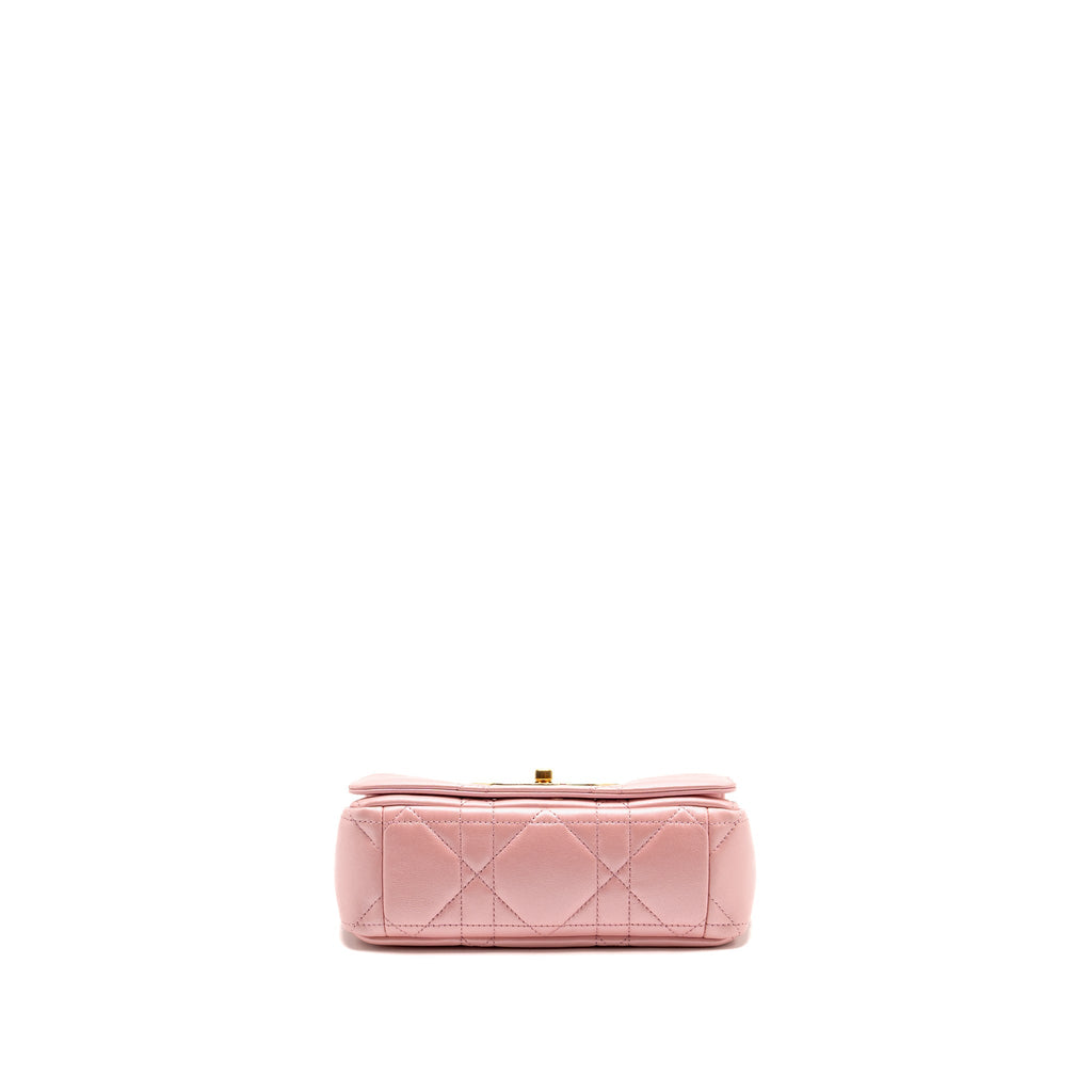 DIOR SMALL SOFT CARO BAG LAMBSKIN MELOCOTON GHW