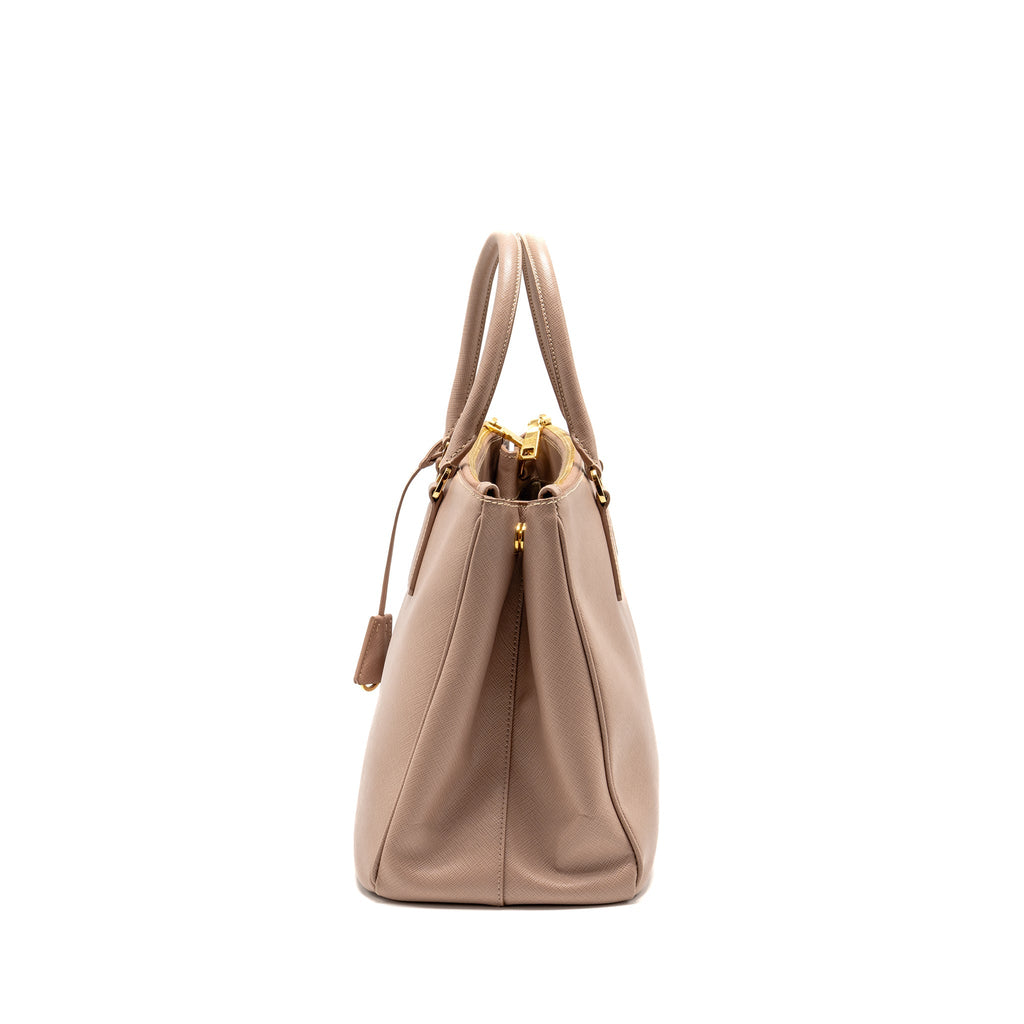 PRADA LARGE SAFFIANO TOTE BAG GALLERIA SAFFIANO LEATHER CAMMEO GHW