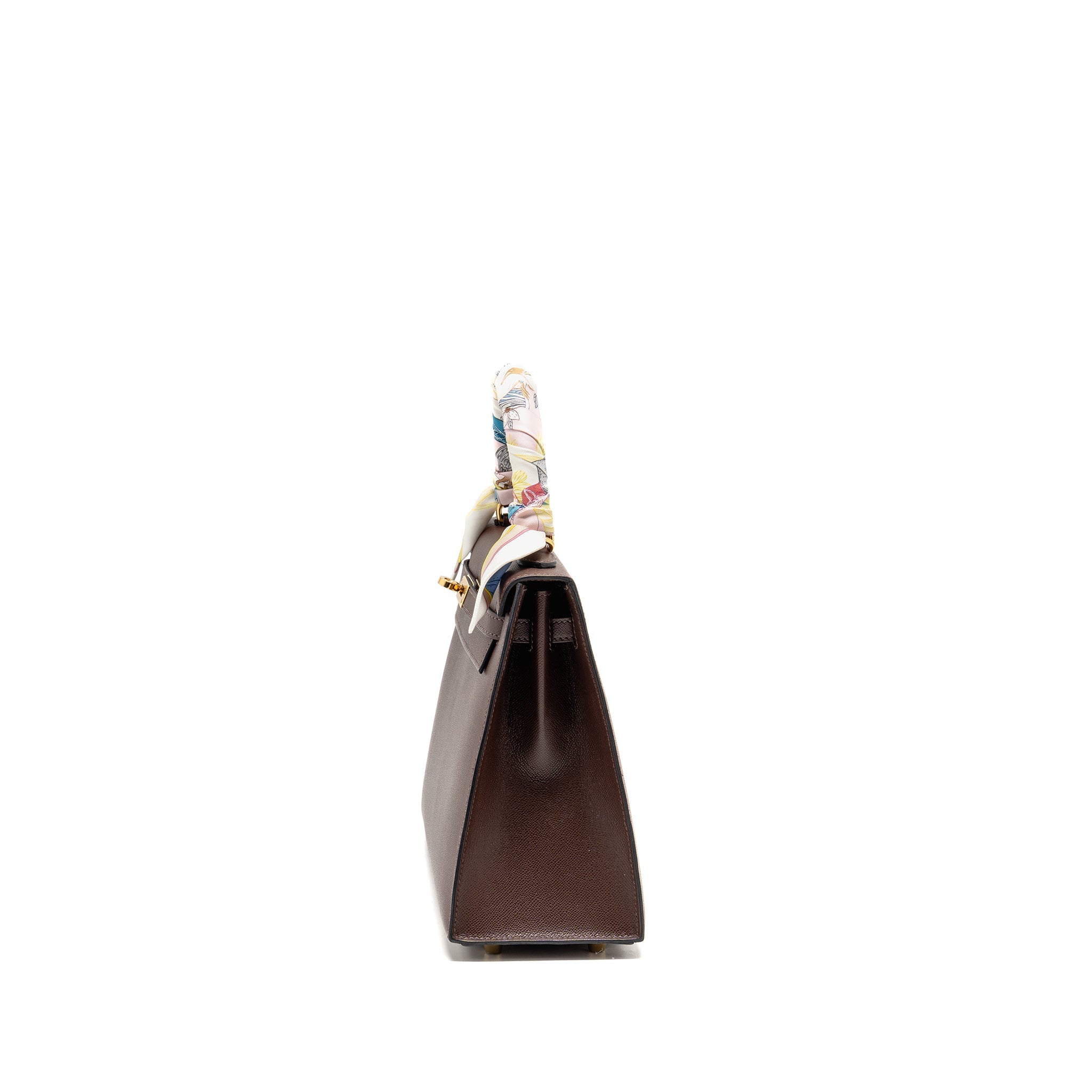 HERMES KELLY 25 MADAME MOKA GHW