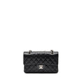 CHANEL SMALL CLASSIC DOUBLE FLAP BAG CAVIAR BLACK SHW