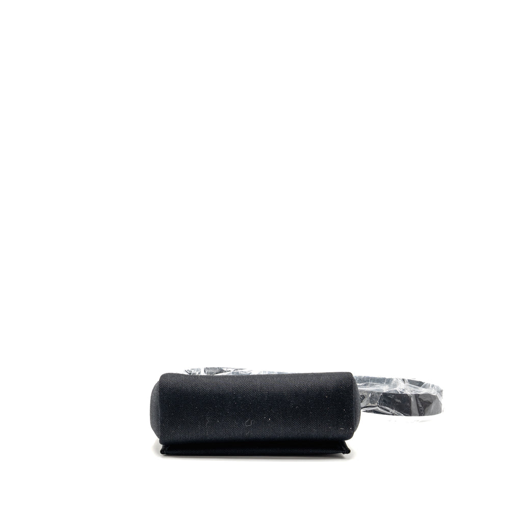 HERMES HERBAG MINI CANVAS/HUNTER LEATHER BLACK SHW