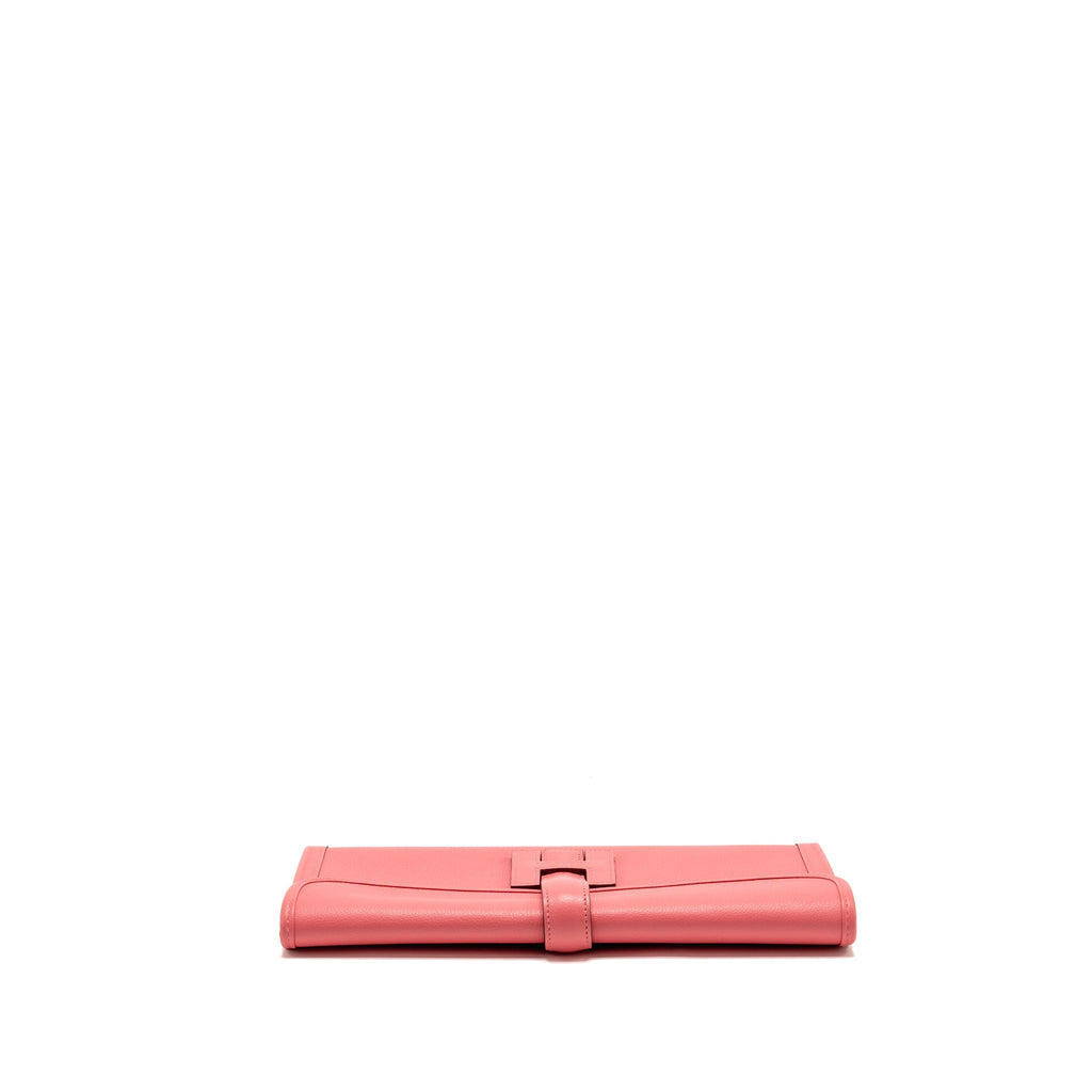HERMES JIGE ELAN CLUTCH EVERCOLOR ROSE AZALEE