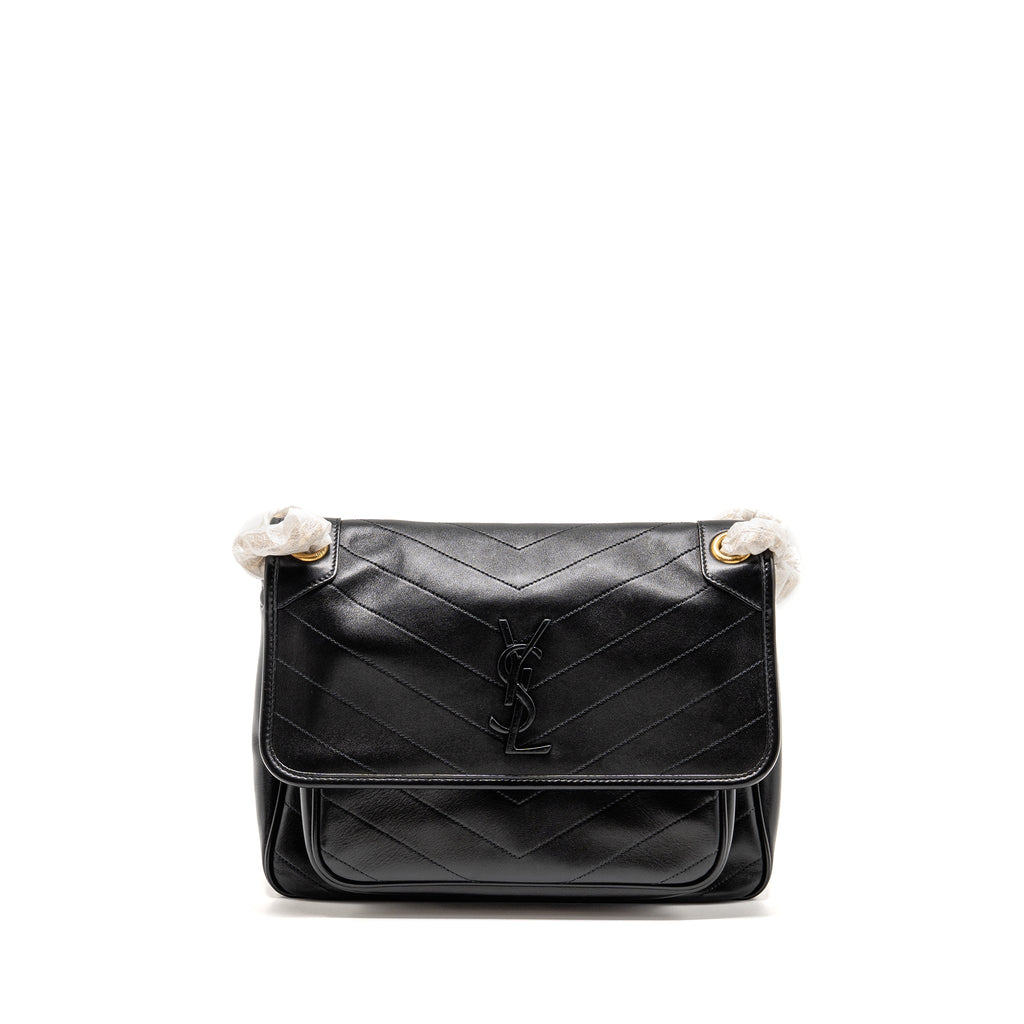 SAINT LAURENT MEDIUM NIKI BAG LAMBSKIN BLACK GHW