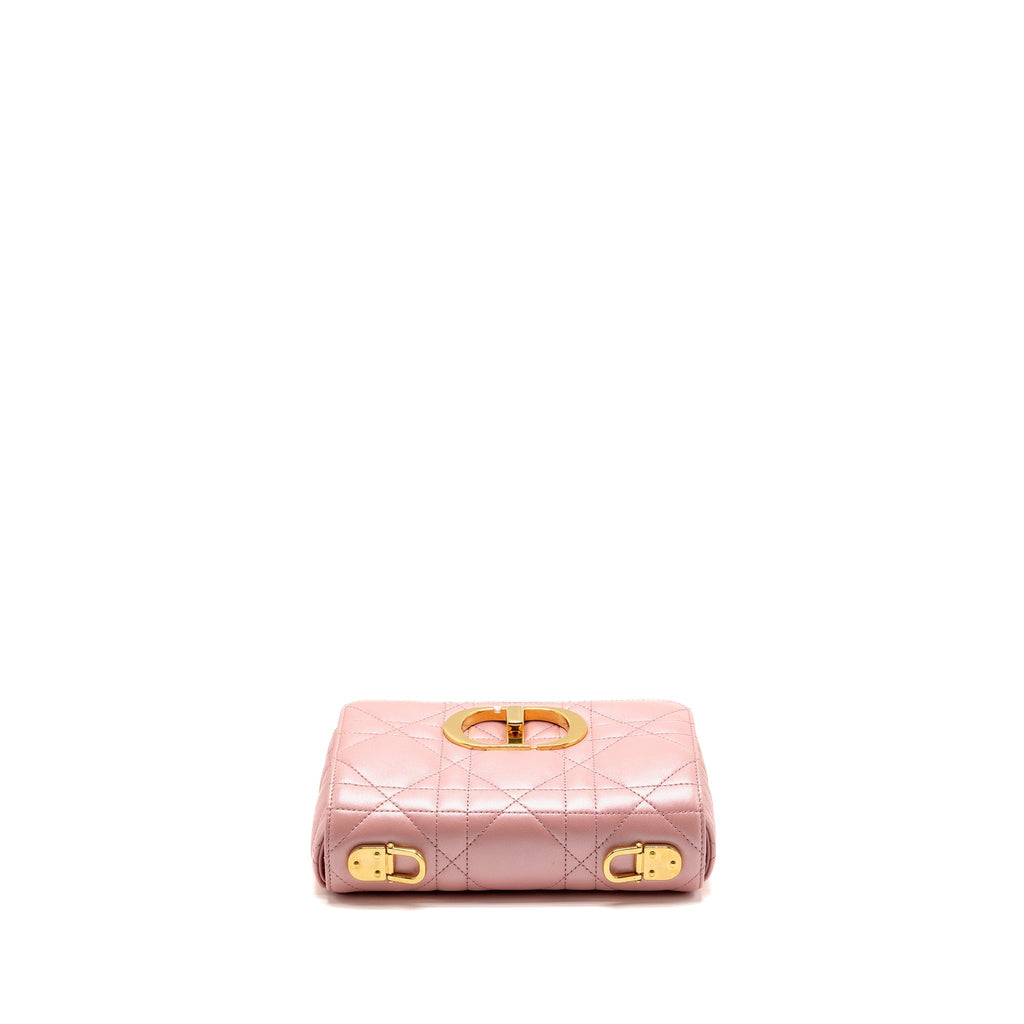 DIOR SMALL SOFT CARO BAG LAMBSKIN MELOCOTON GHW