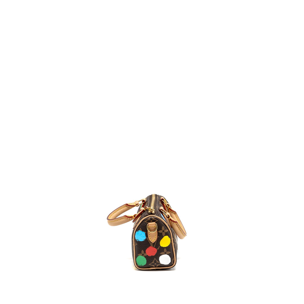 LOUIS VUITTON X YAYOI KUSAMA NANO SPEEDY MONOGRAM CANVAS GHW