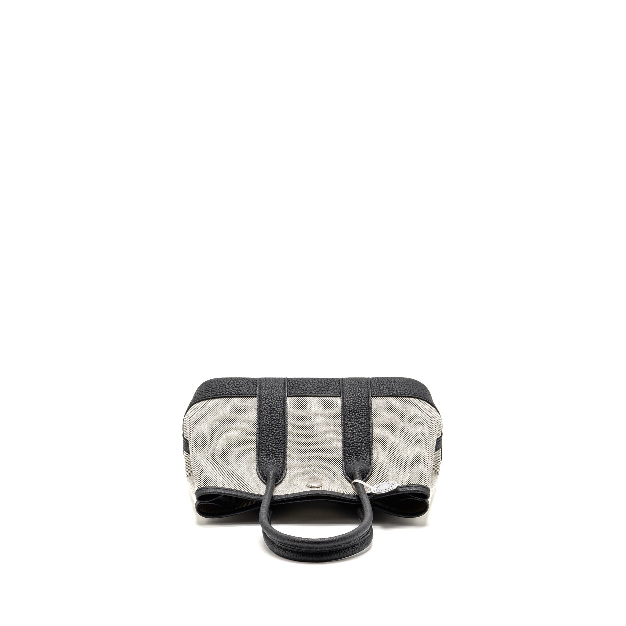 HERMES NEO GARDEN PARTY 23 NEGONDA / CANVAS ECRU / BLACK SHW