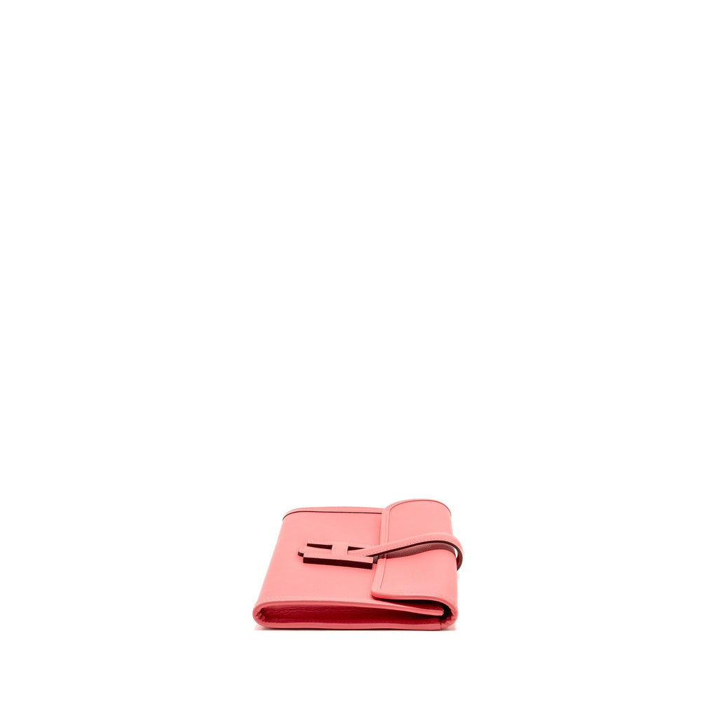 HERMES JIGE ELAN CLUTCH EVERCOLOR ROSE AZALEE