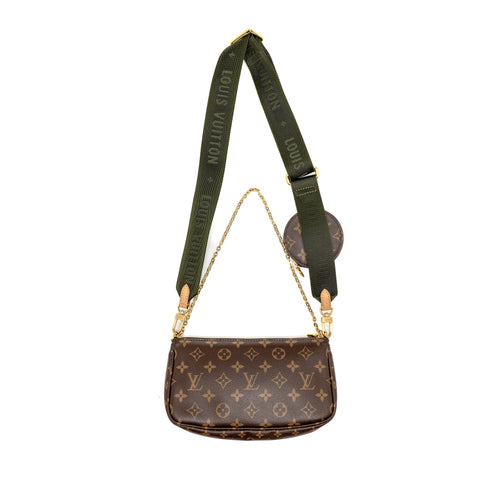 LOUIS VUITTON MULTI POCHETTE ACCESSORIES KHAKI STRAP MONOGRAM CANVAS GHW