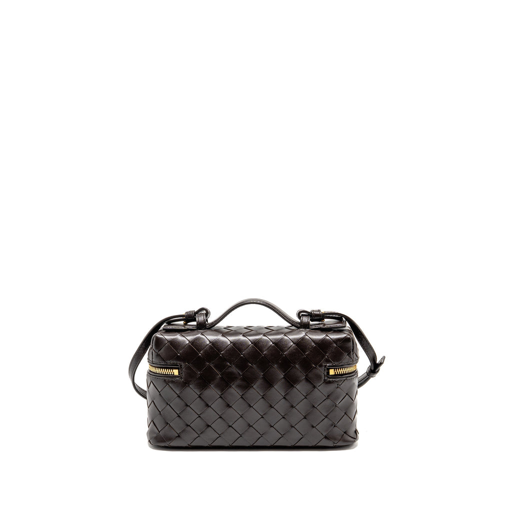 BOTTEGA VENETA BANG BANG VANITY CASE WITH STRAP INTRECCIATO LEATHER FONDANT GHW