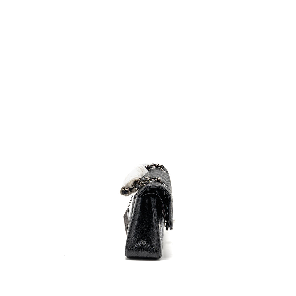 CHANEL SMALL CLASSIC DOUBLE FLAP BAG CAVIAR BLACK SHW