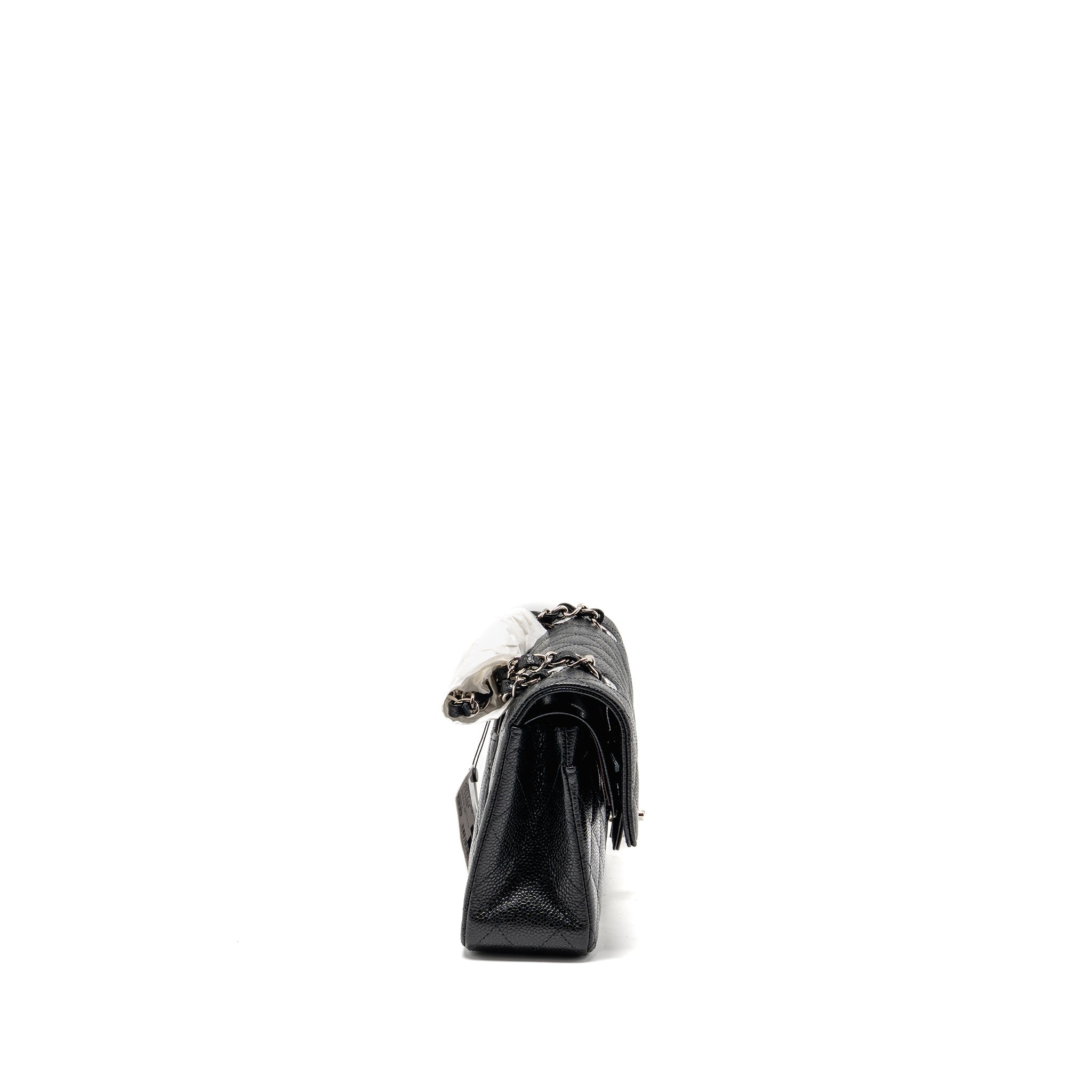 CHANEL SMALL CLASSIC DOUBLE FLAP BAG CAVIAR BLACK SHW