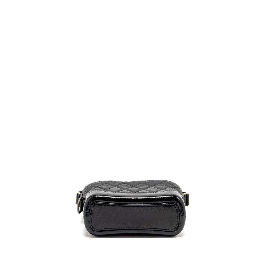 CHANEL SMALL GABRIELLE HOBO BAG GOATSKIN/PATENT BLACK MULTICOLOUR HARDWARE