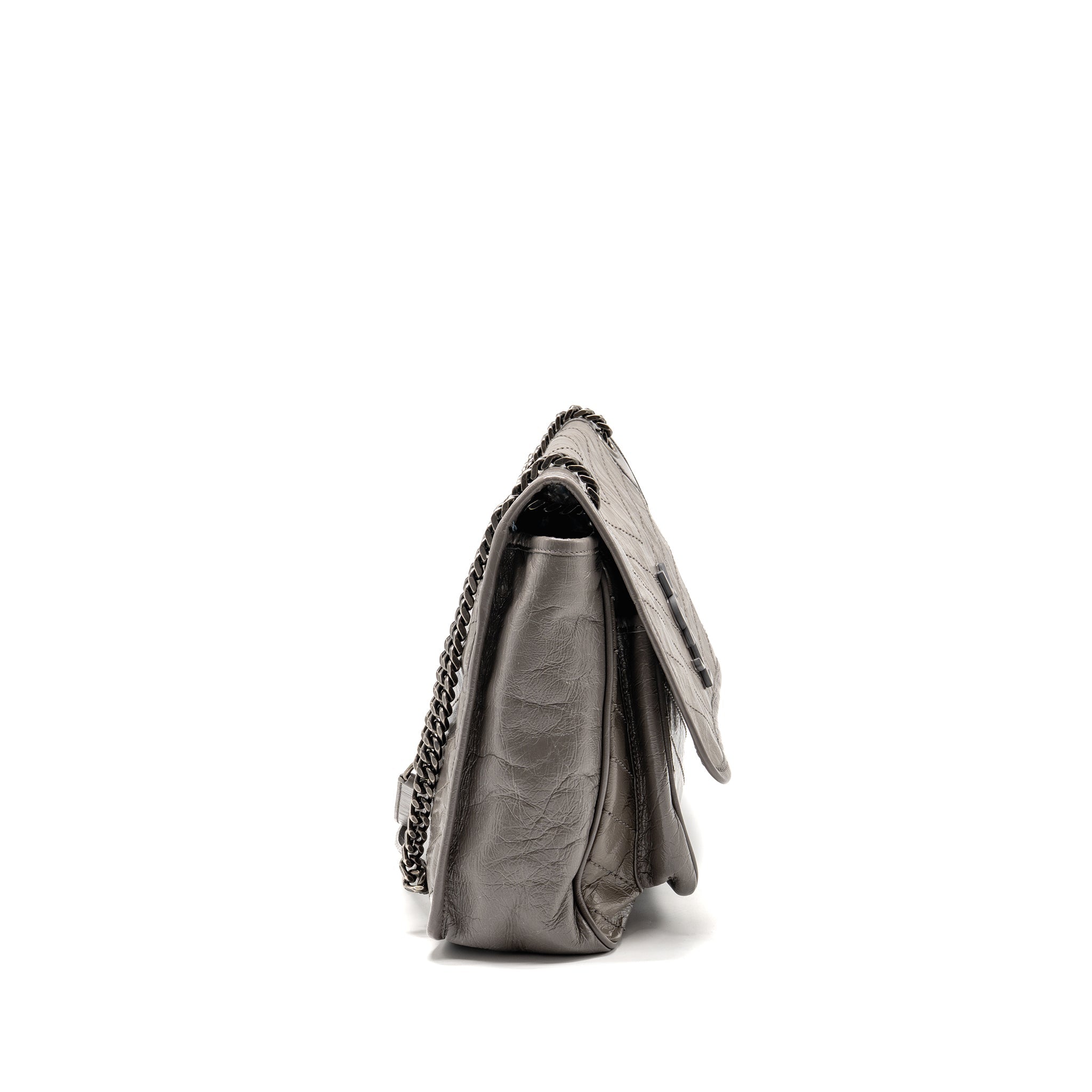 SAINT LAURENT / YSL LARGE NIKI BAG CALFSKIN GREY SHW