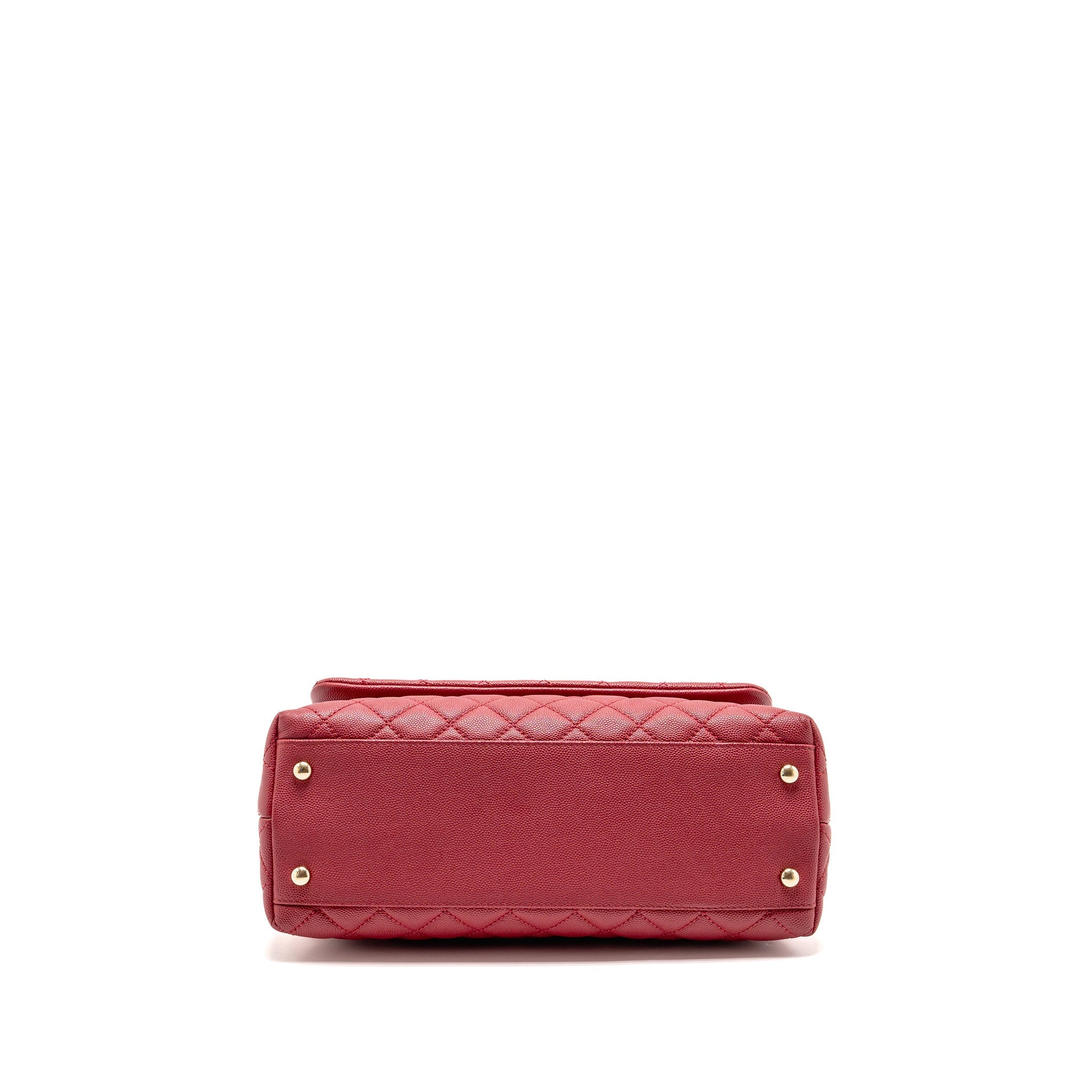 CHANEL MEDIUM COCO HANDLE CAVIAR RED GHW