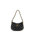 CHANEL 23K SMALL 19 HOBO SHOULDER BAG CALFSKIN BLACK GHW (MICROCHIP)