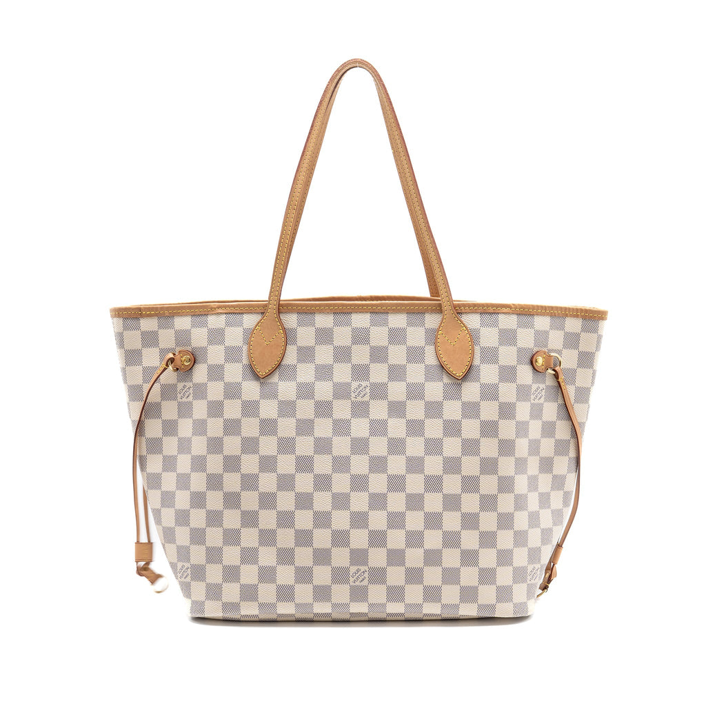LOUIS VUITTON NEVERFULL MM DAMIER AZUR GHW