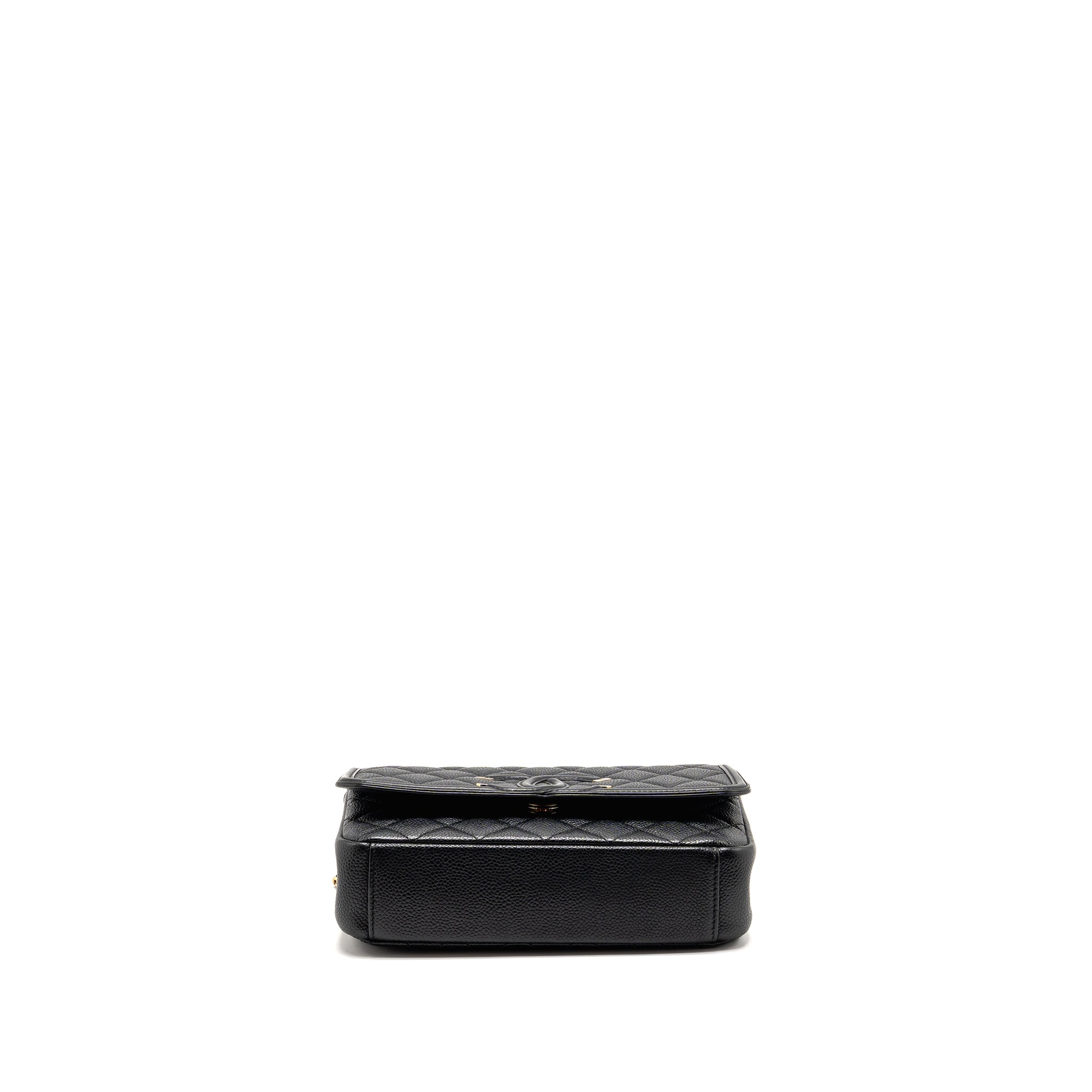 CHANEL FILIGREE FLAP BAG CAVIAR BLACK GHW