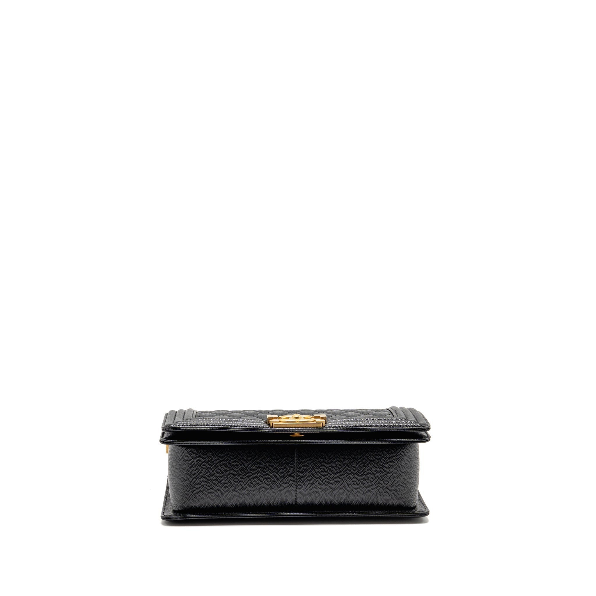 CHANEL MEDIUM CLASSIC BOY BAG CAVIAR BLACK GHW