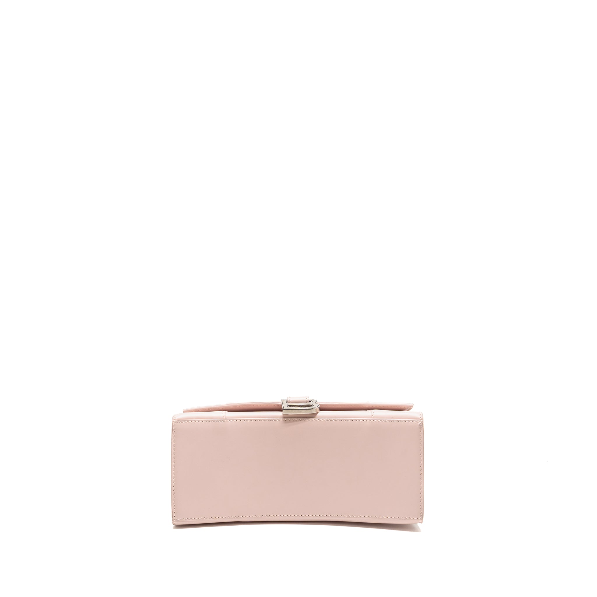 BALENCIAGA SMALL HOURGLASS BAG CALFSKIN LIGHT ROSE SHW