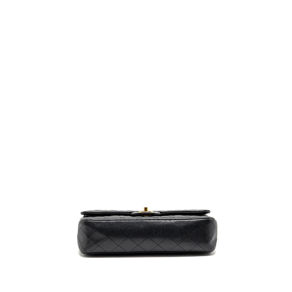 CHANEL MEDIUM CLASSIC DOUBLE FLAP BAG CAVIAR BLACK GHW