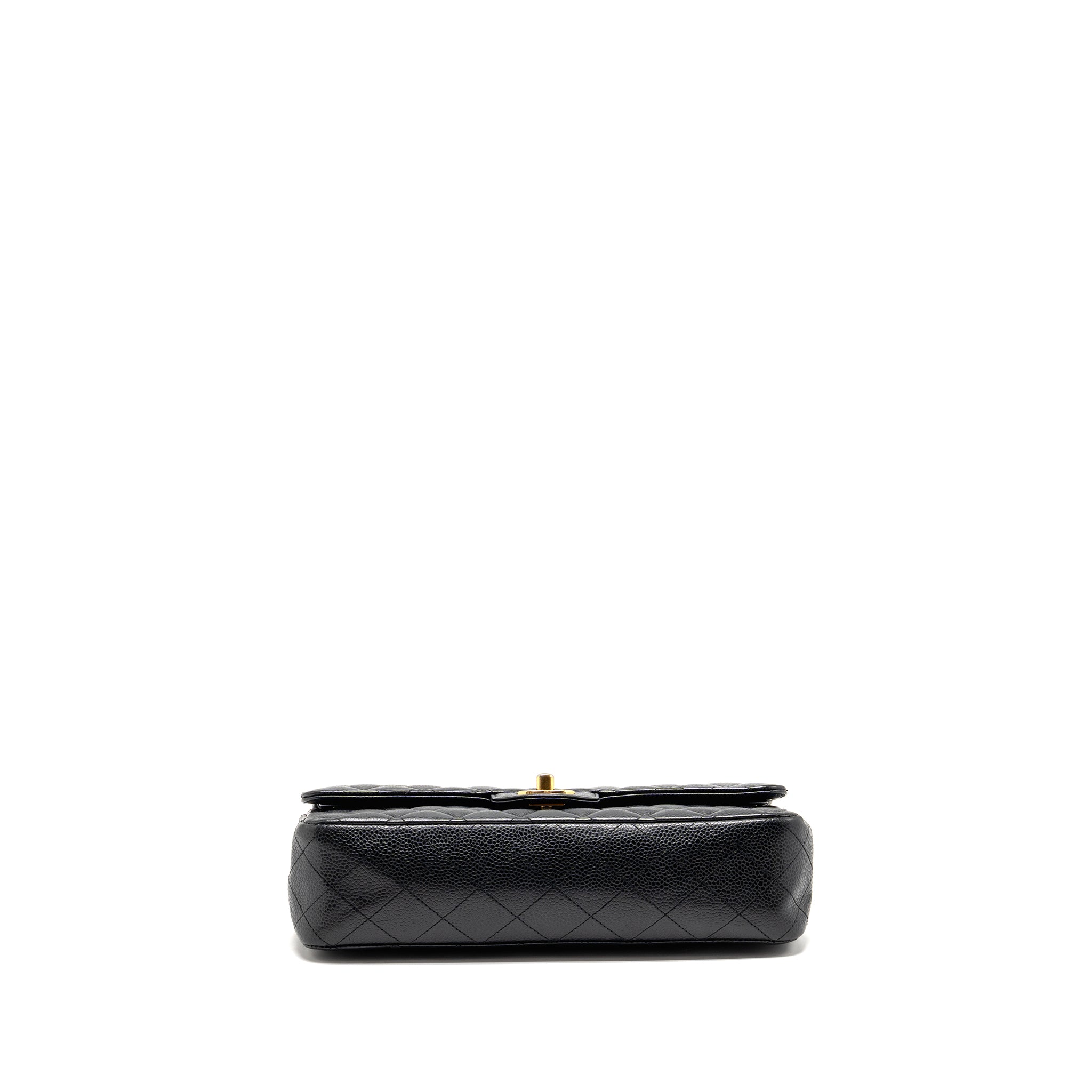 CHANEL MEDIUM CLASSIC DOUBLE FLAP BAG CAVIAR BLACK GHW