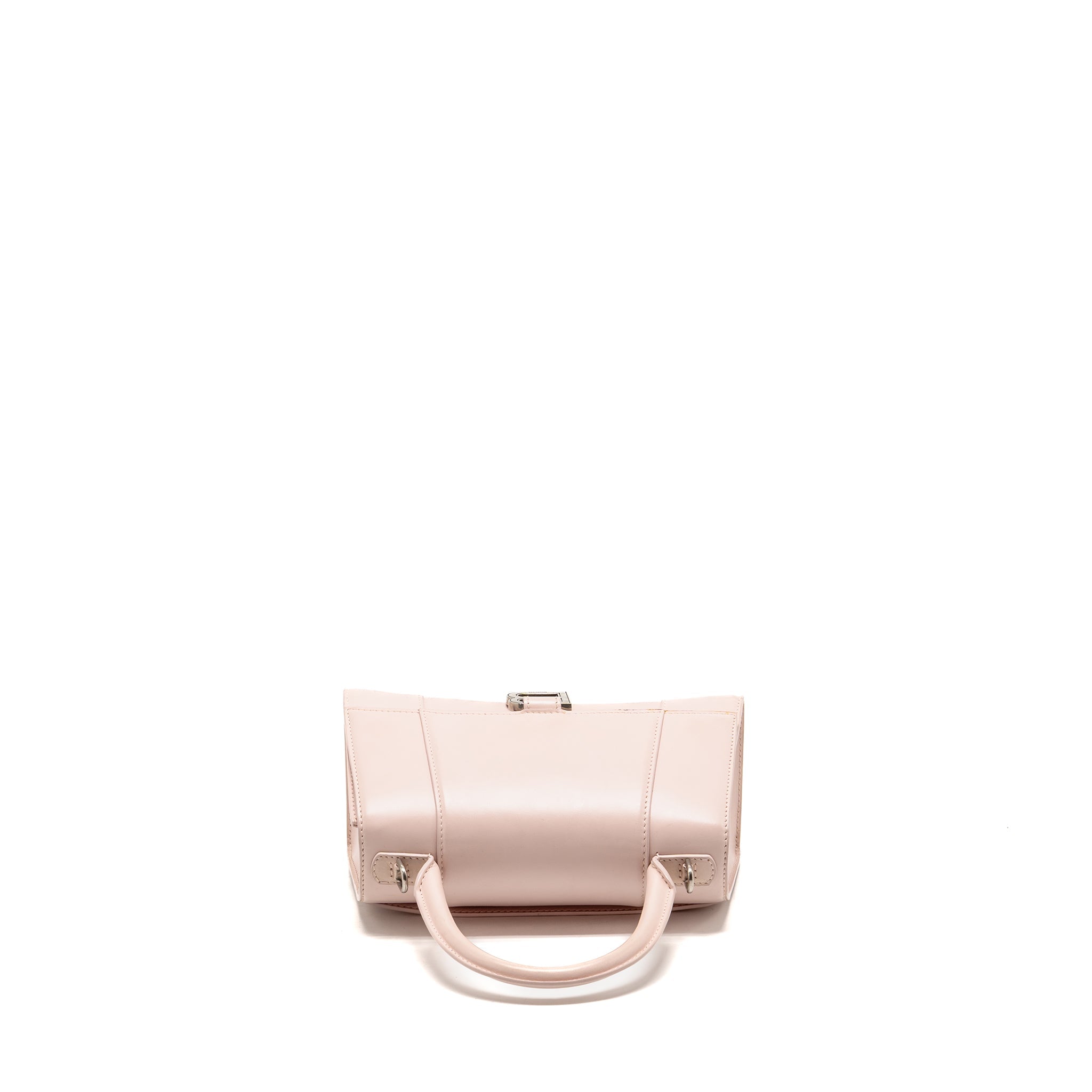 BALENCIAGA SMALL HOURGLASS BAG CALFSKIN LIGHT ROSE SHW