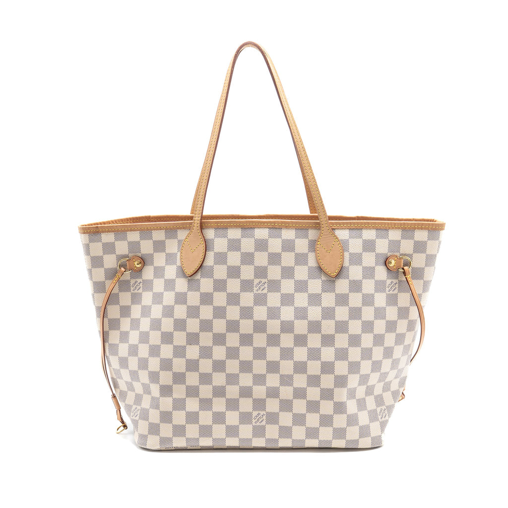 LOUIS VUITTON NEVERFULL MM DAMIER AZUR GHW