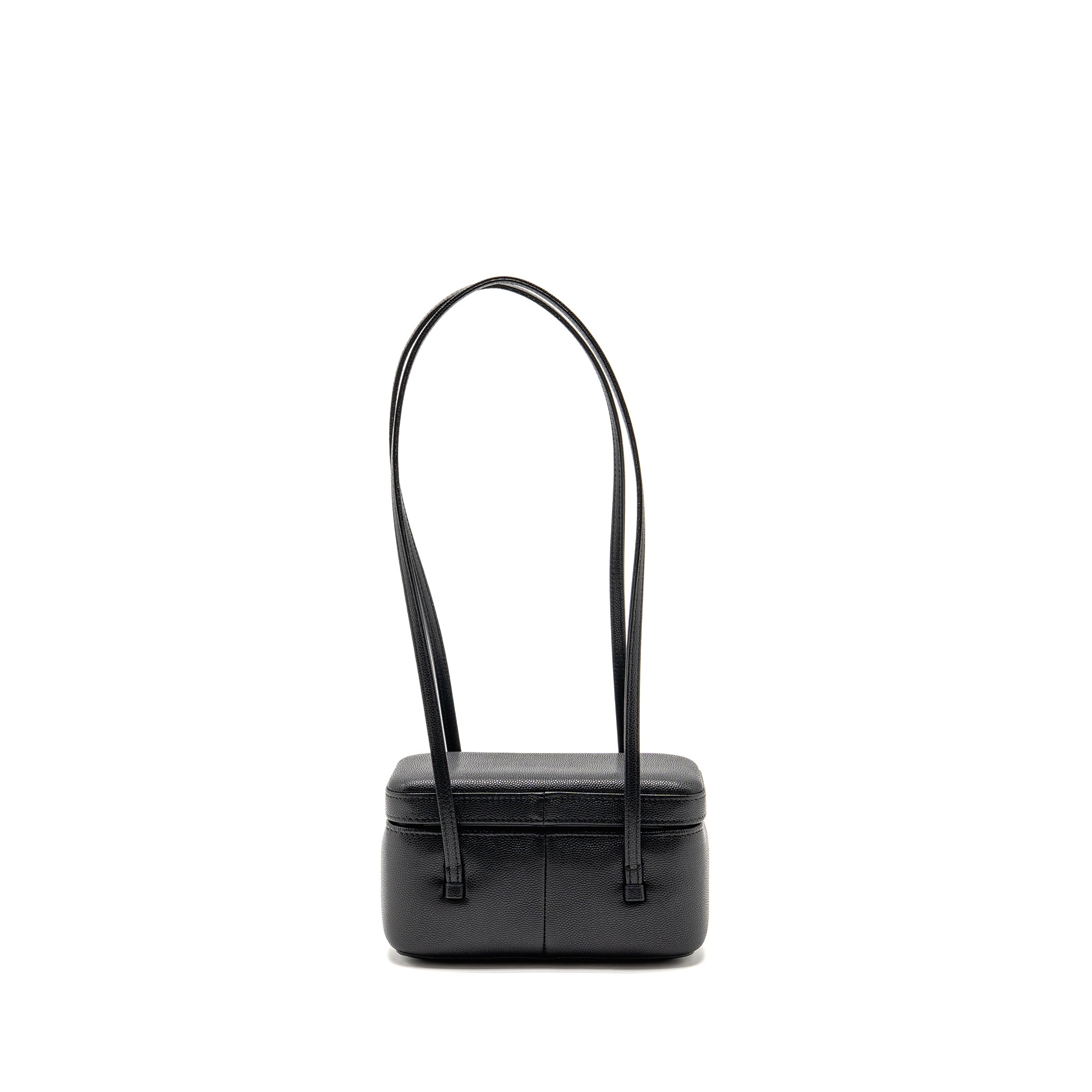 CHANEL 26P PREPPY COCO MINI VANITY SHOULDER BAG CAVIAR BLACK GHW (MICROCHIP)