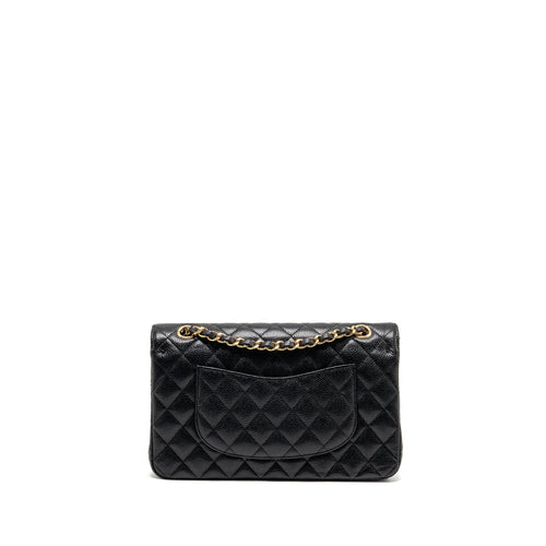 CHANEL MEDIUM CLASSIC DOUBLE FLAP BAG CAVIAR BLACK GHW