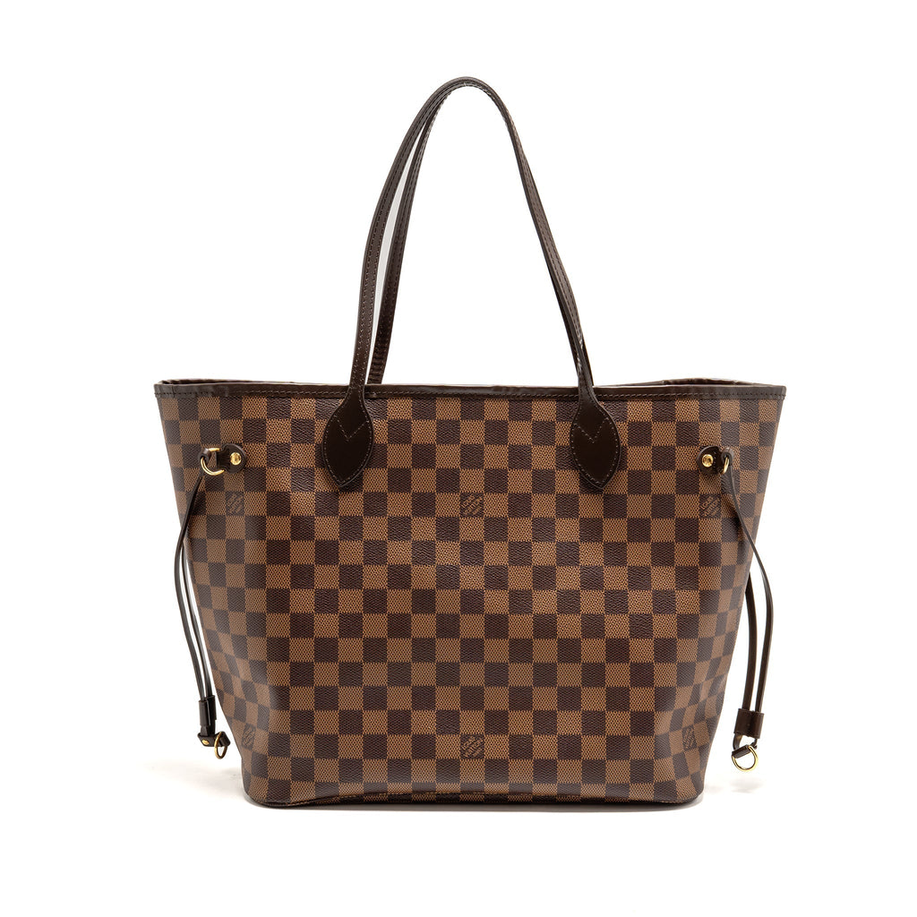 LOUIS VUITTON NEVERFULL MM DAMIER EBENE CANVAS GHW