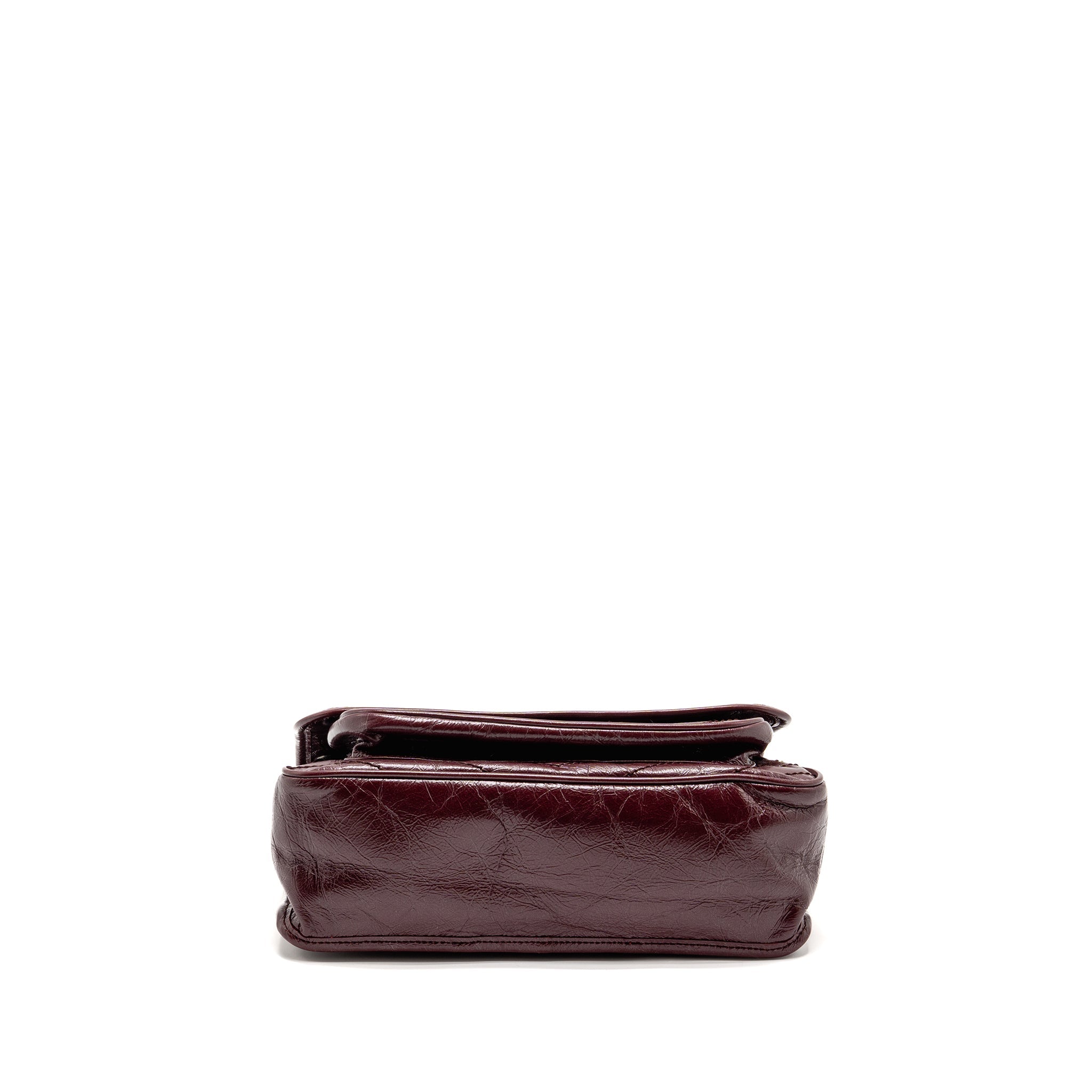 SAINT LAURENT YSL MEDIUM NIKI SHOULDER BAG CALFSKIN BURGUNDY RUTHENIUM SHW