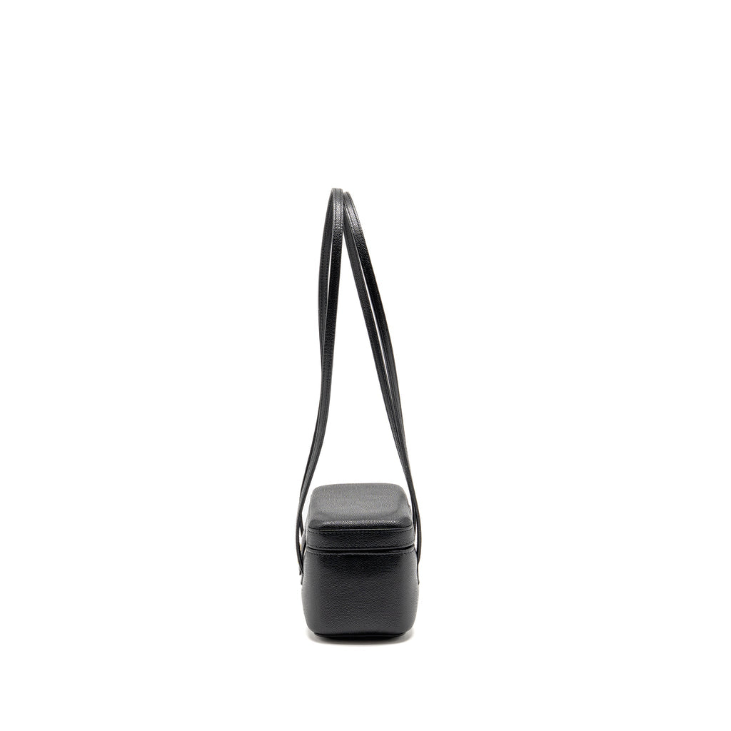 CHANEL 26P PREPPY COCO MINI VANITY SHOULDER BAG CAVIAR BLACK GHW (MICROCHIP)