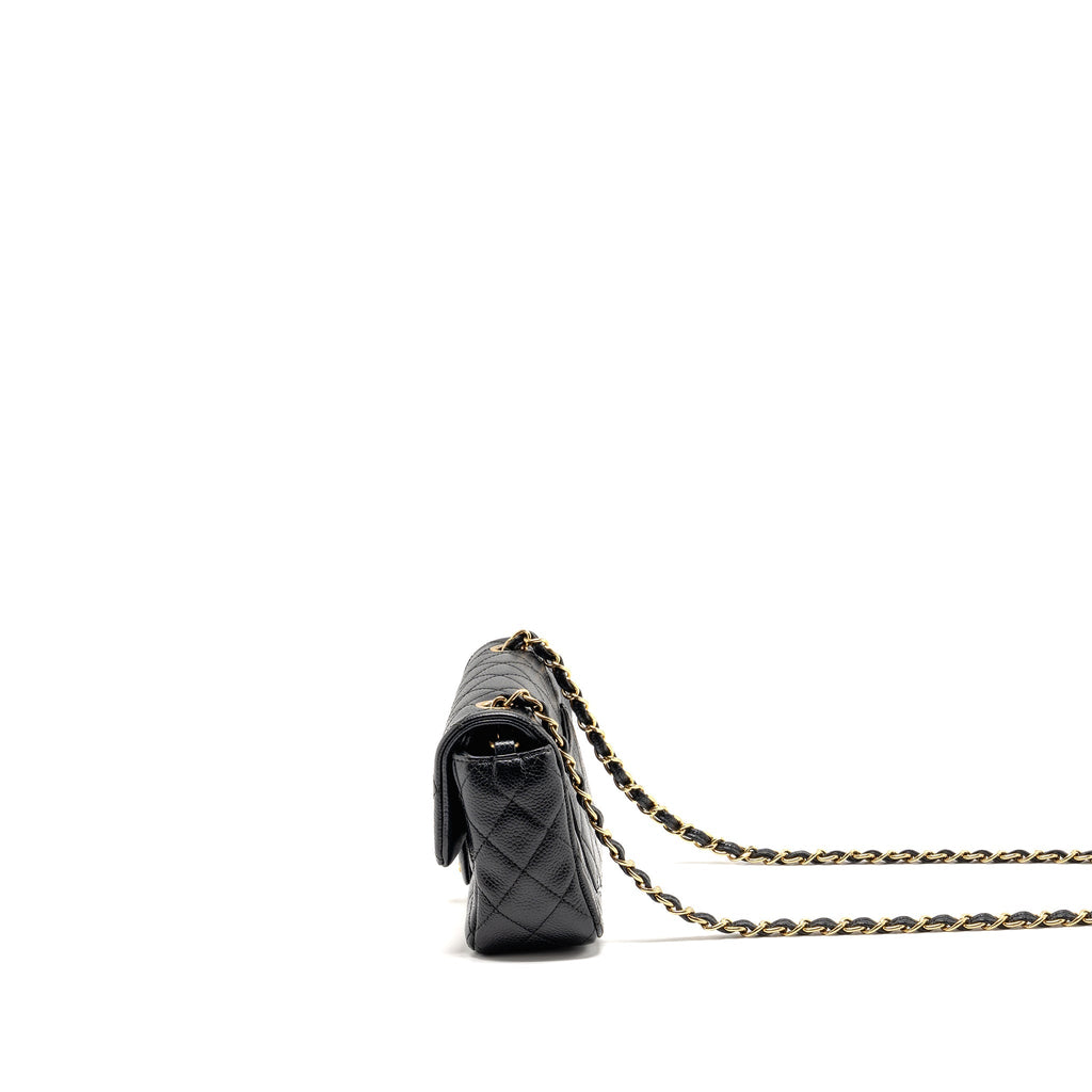 CHANEL MINI RECTANGULAR FLAP BAG CAVIAR BLACK GHW