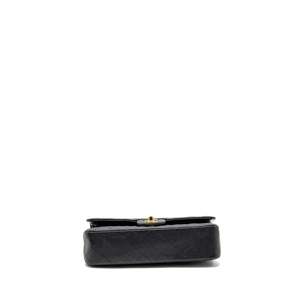 CHANEL MEDIUM CLASSIC DOUBLE FLAP BAG CAVIAR BLACK GHW