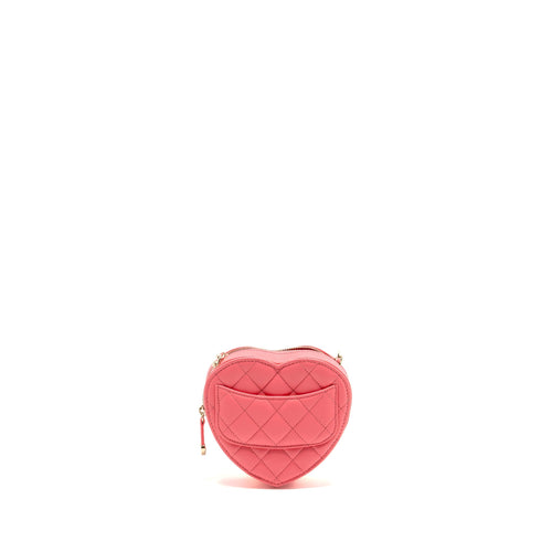 CHANEL SMALL HEART BAG LAMBSKIN PINK LGHW