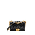 CHANEL MEDIUM CLASSIC BOY BAG CAVIAR BLACK GHW