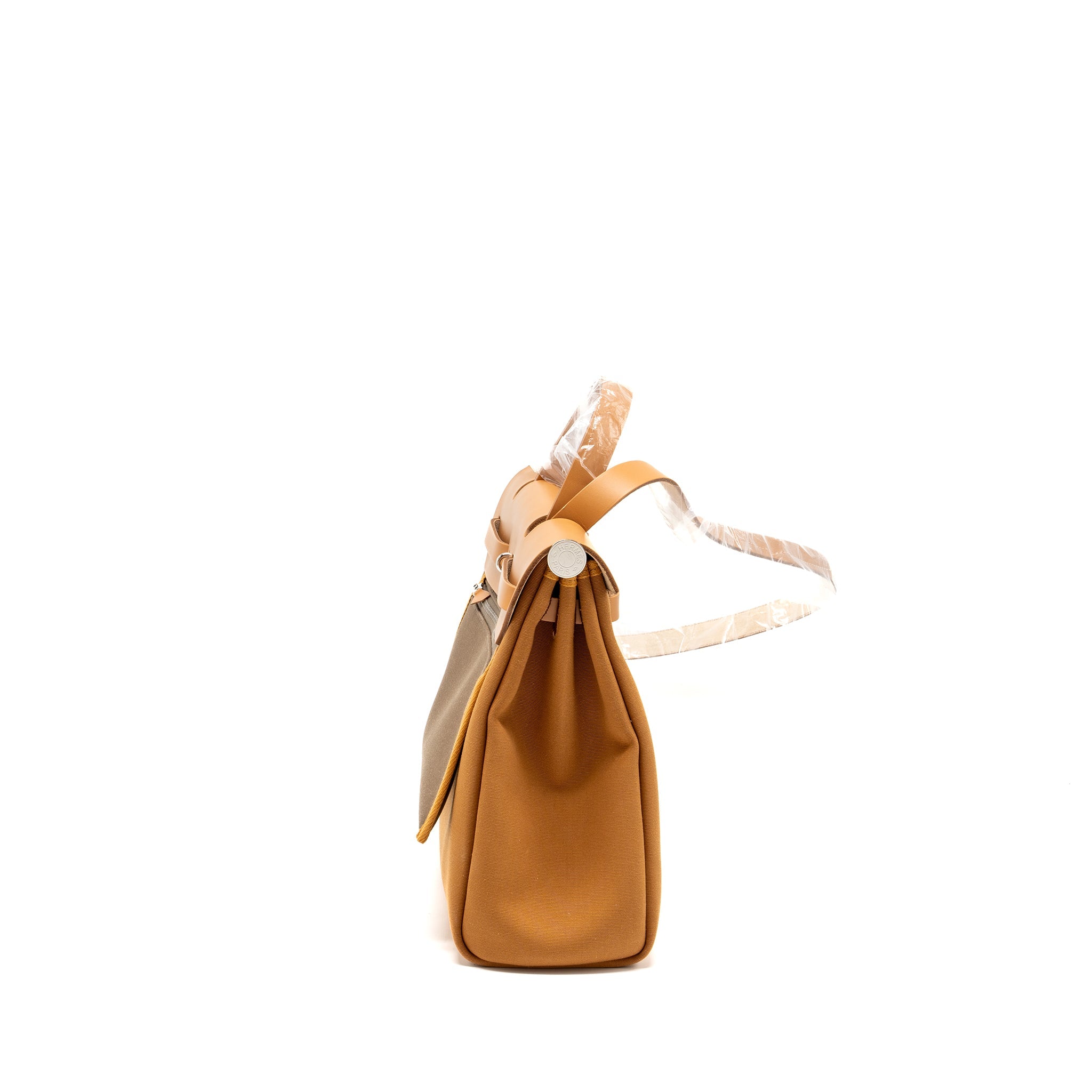 HERMES HERBAG 31 ZIP BAG CANVAS/VACHE HUNTER NATURAL SHW