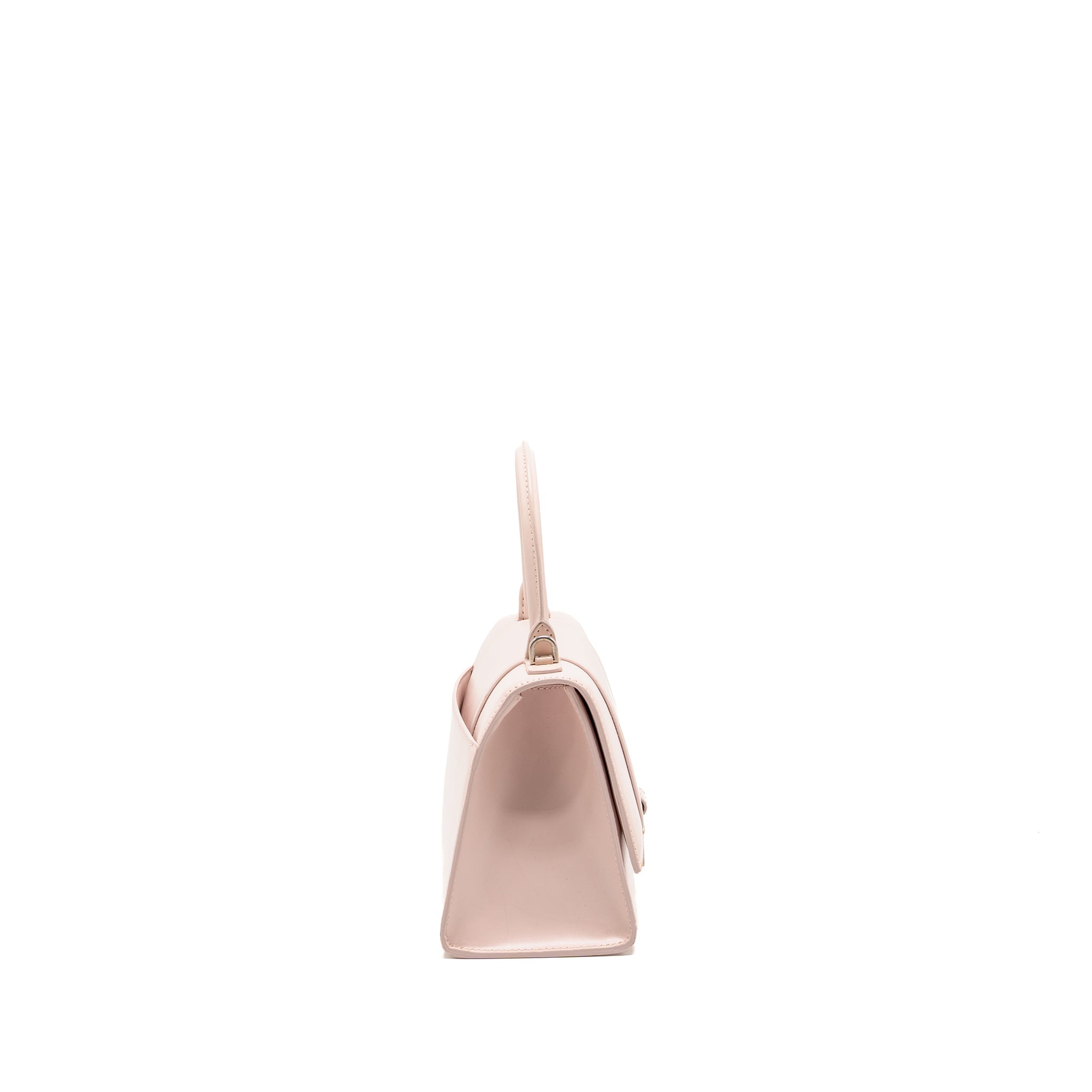 BALENCIAGA SMALL HOURGLASS BAG CALFSKIN LIGHT ROSE SHW