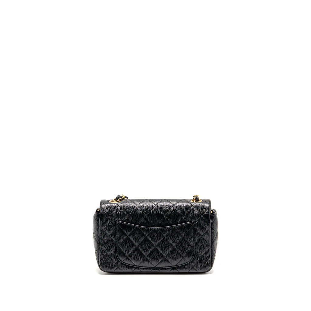 CHANEL MINI RECTANGULAR FLAP BAG CAVIAR BLACK GHW