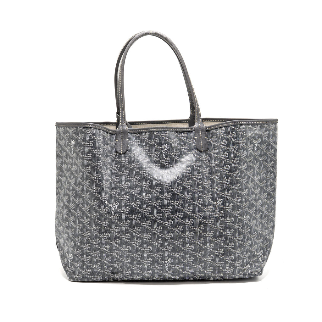 GOYARD SAINT LOUIS PM TOTE GOYARDLINE CANVAS GREY SHW