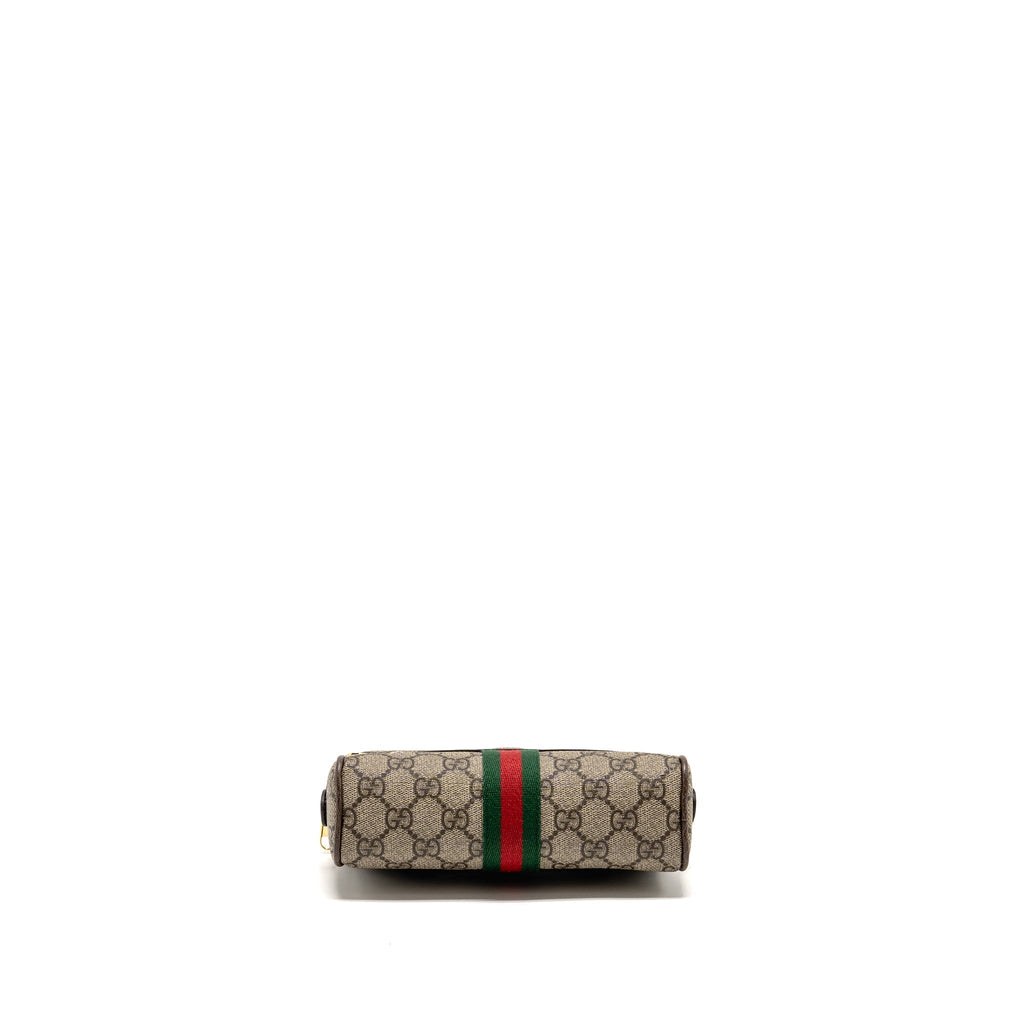 GUCCI SIZE 85 OPHIDIA SMALL BELT BAG GG SUPREME CANVAS GHW