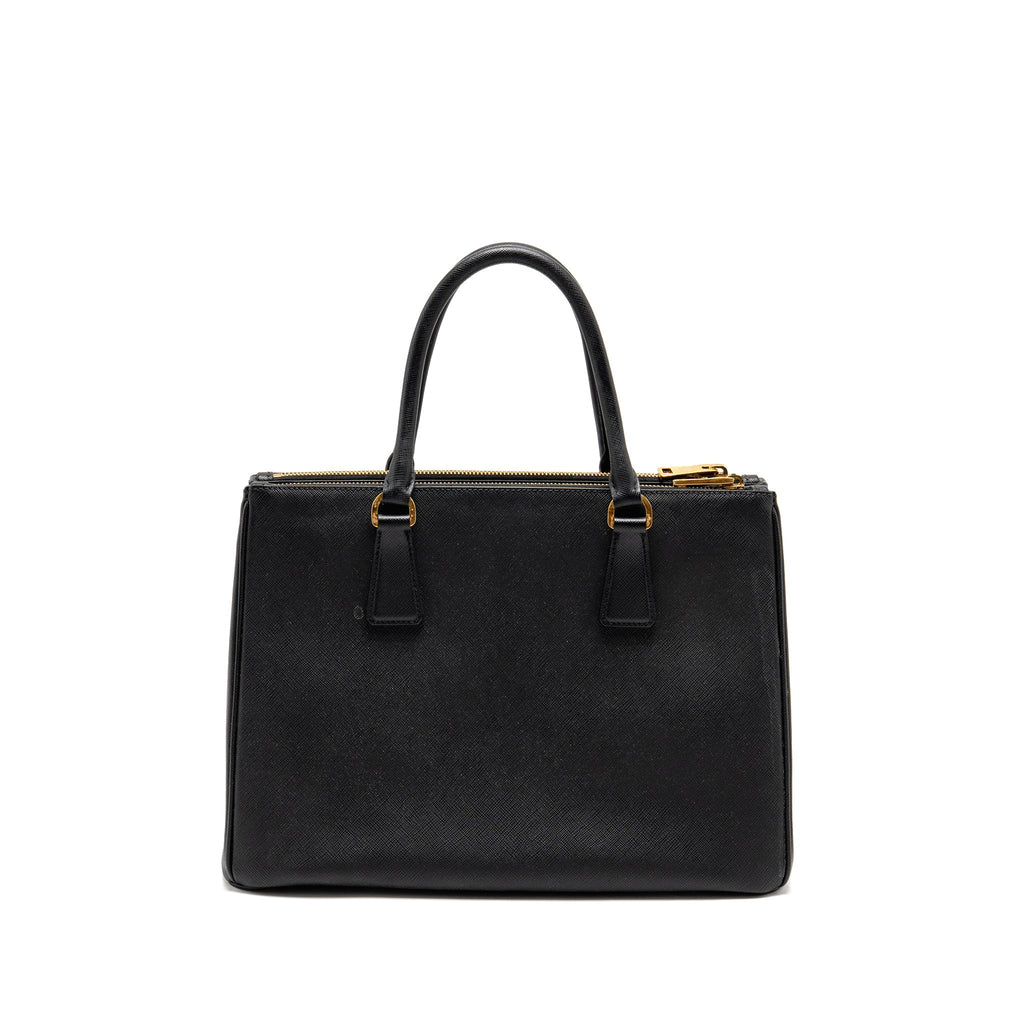 PRADA LARGE SAFFIANO TOTE BAG GALLERIA SAFFIANO LEATHER BLACK GHW