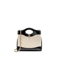 CHANEL MINI 31 BAG PATENT BLACK / WHITE LGHW (MICROCHIP)
