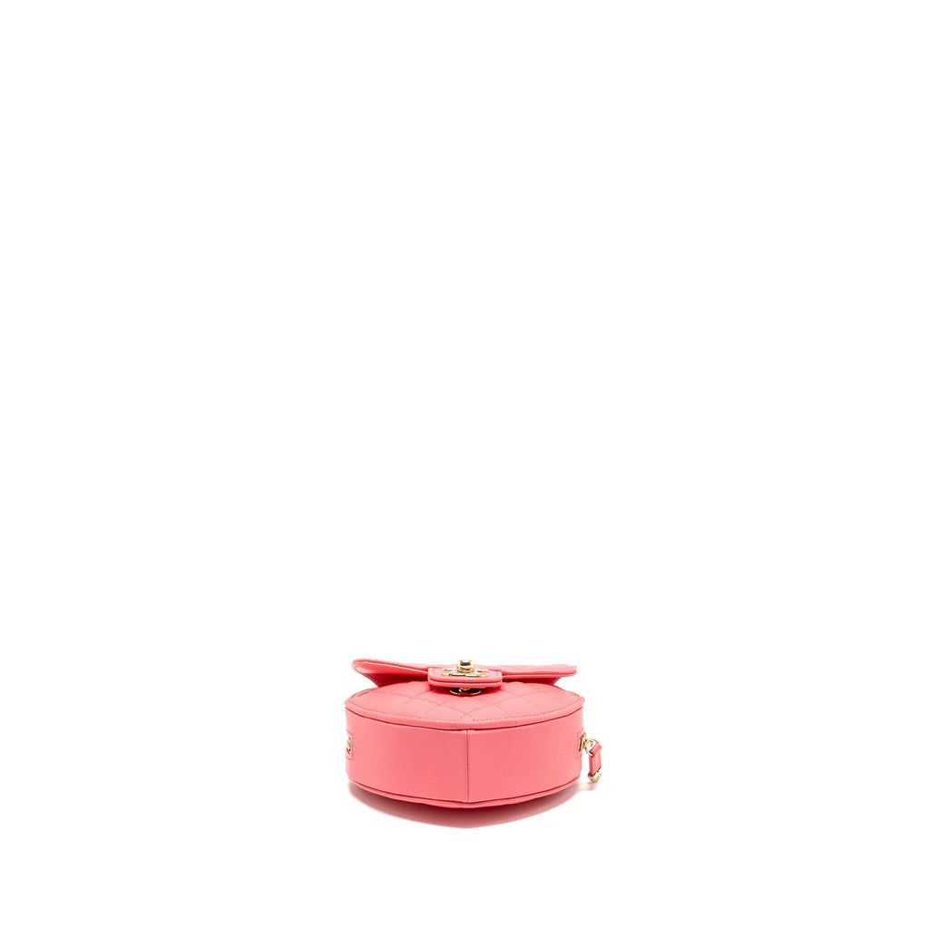 CHANEL SMALL HEART BAG LAMBSKIN PINK LGHW